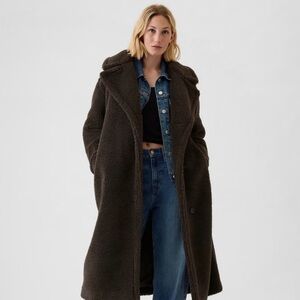 Gap Brown Teddy Coat sz XL